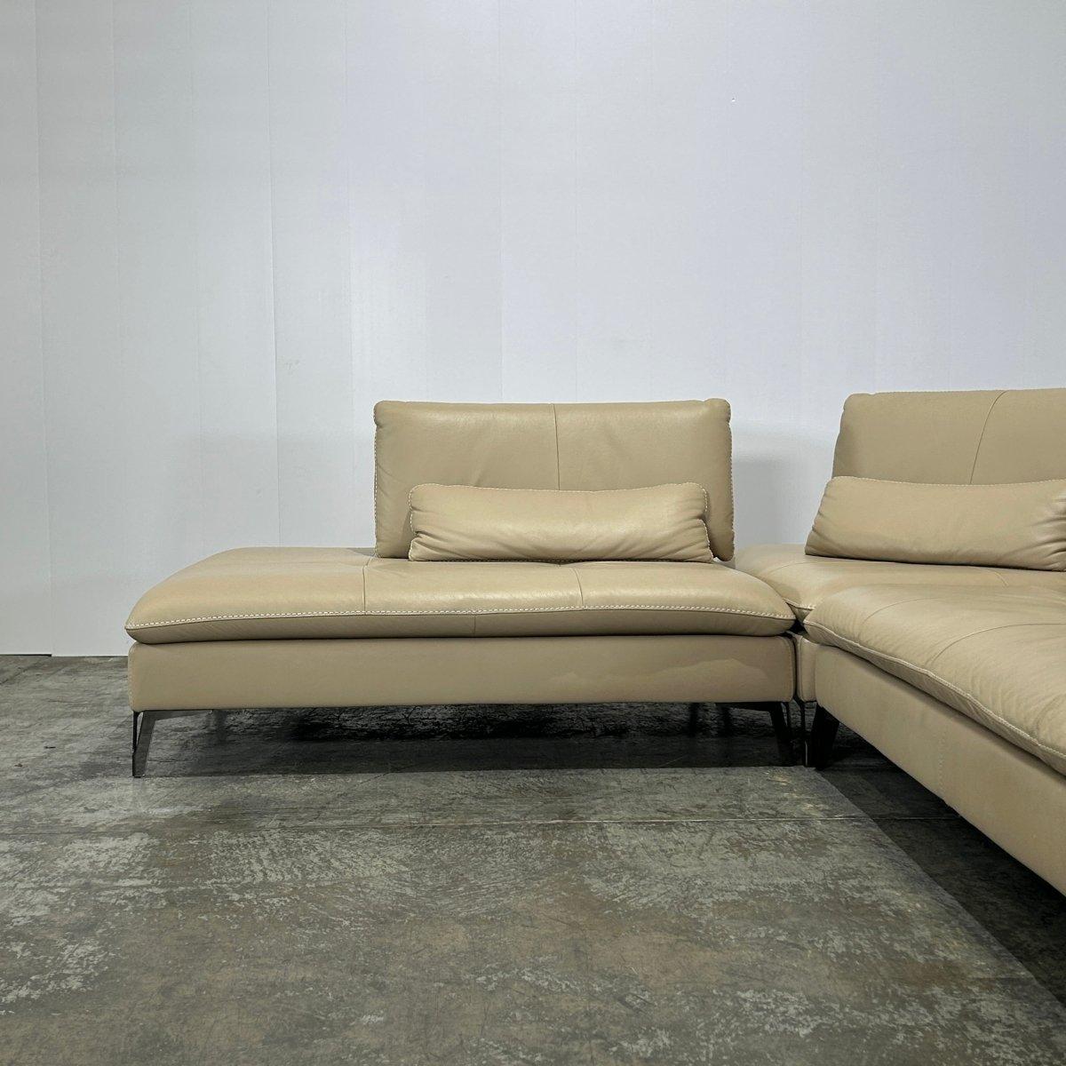 Cuir Canapé Scenario de Roche Bobois par Sacha Lakic en vente
