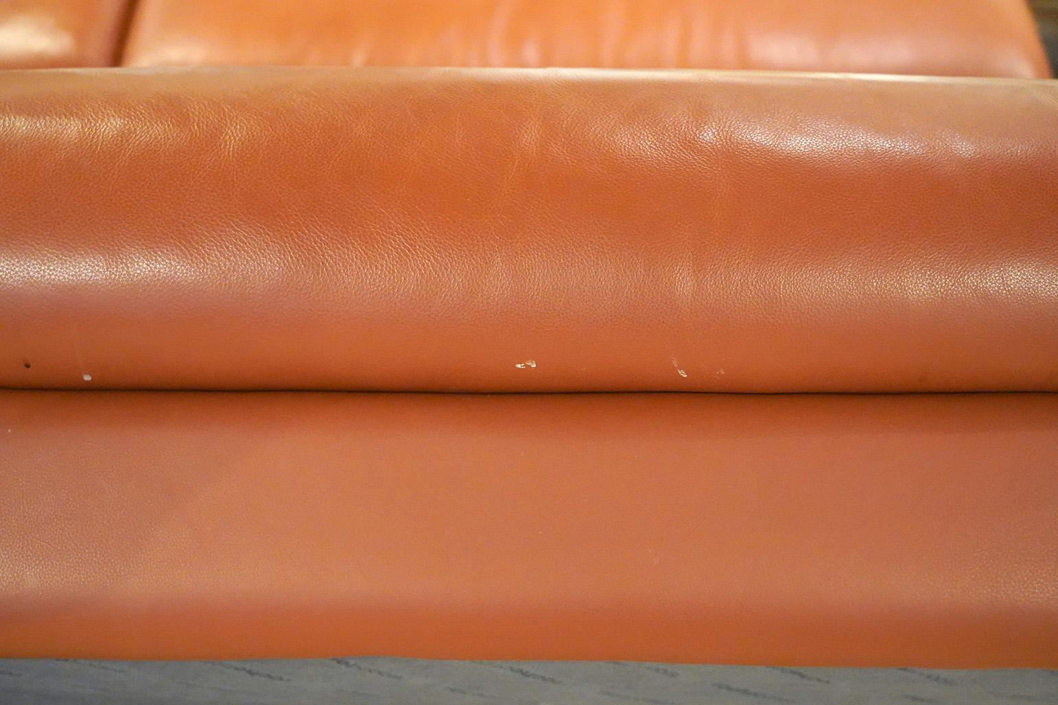 Modern Roche Bobois Sectional 'Movement' Leather Sofa with Adjustable Seats and Backs