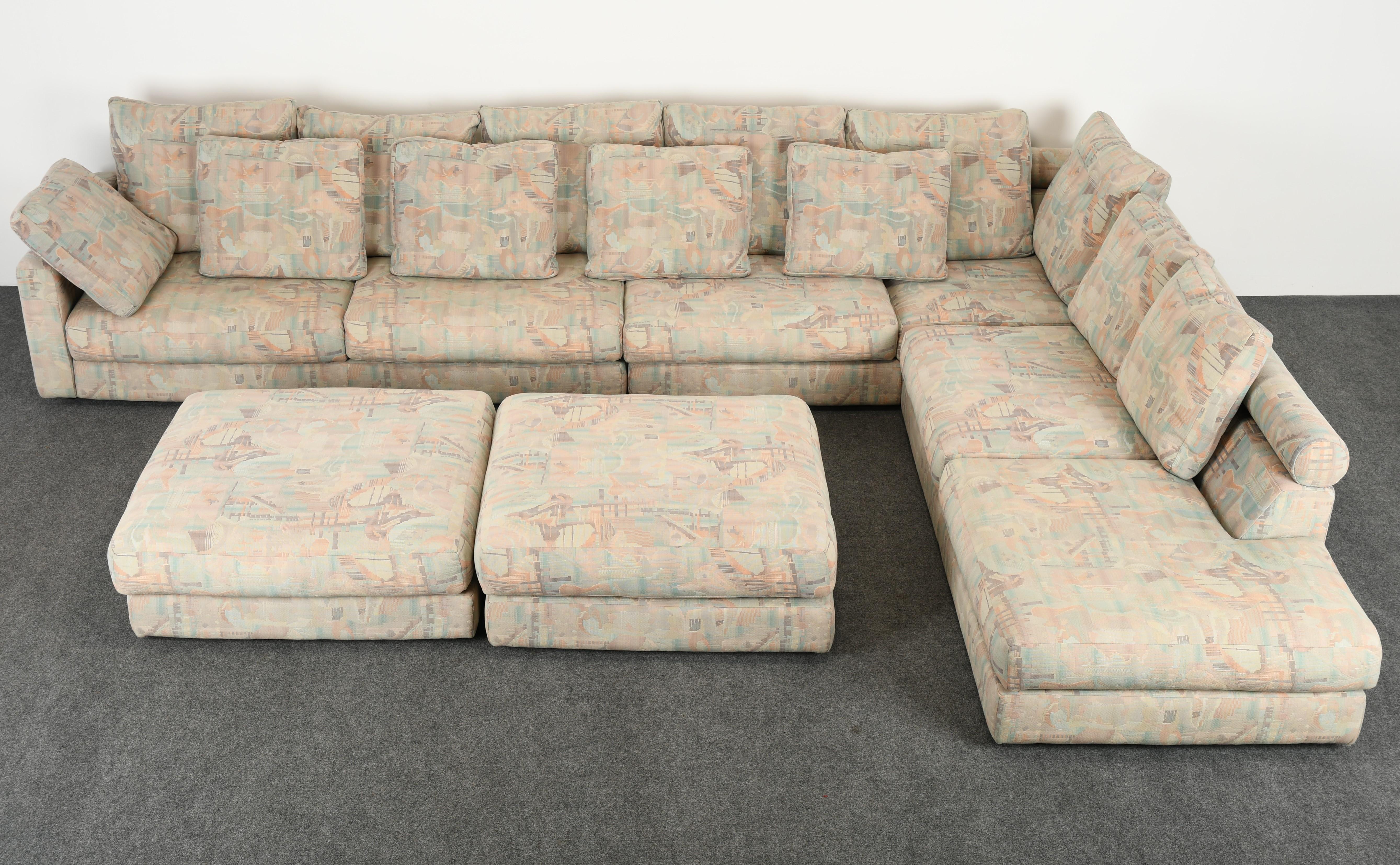 roche bobois vintage modular sofa