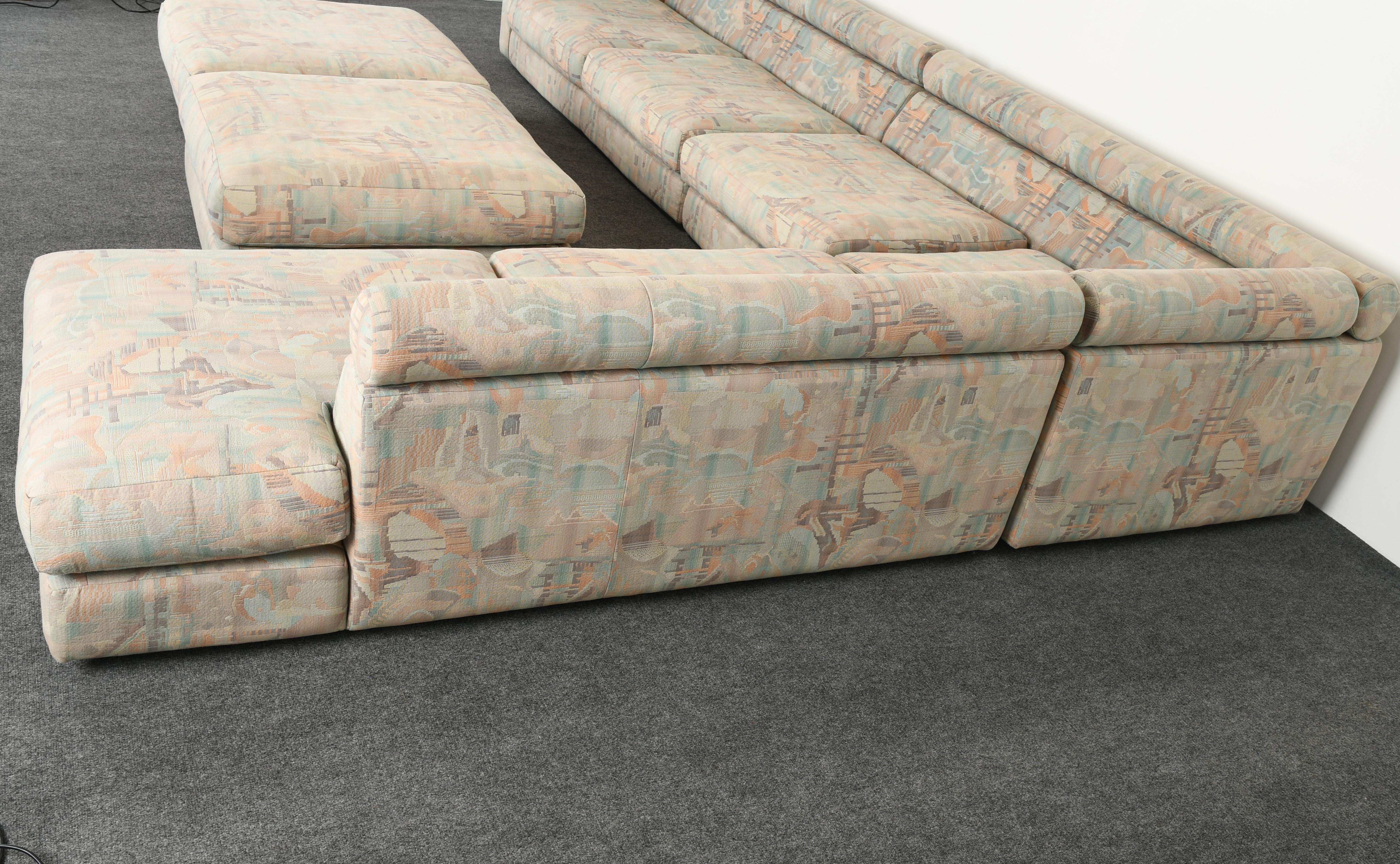 Mid-Century Modern Roche Bobois Sectional Sofa, 1987