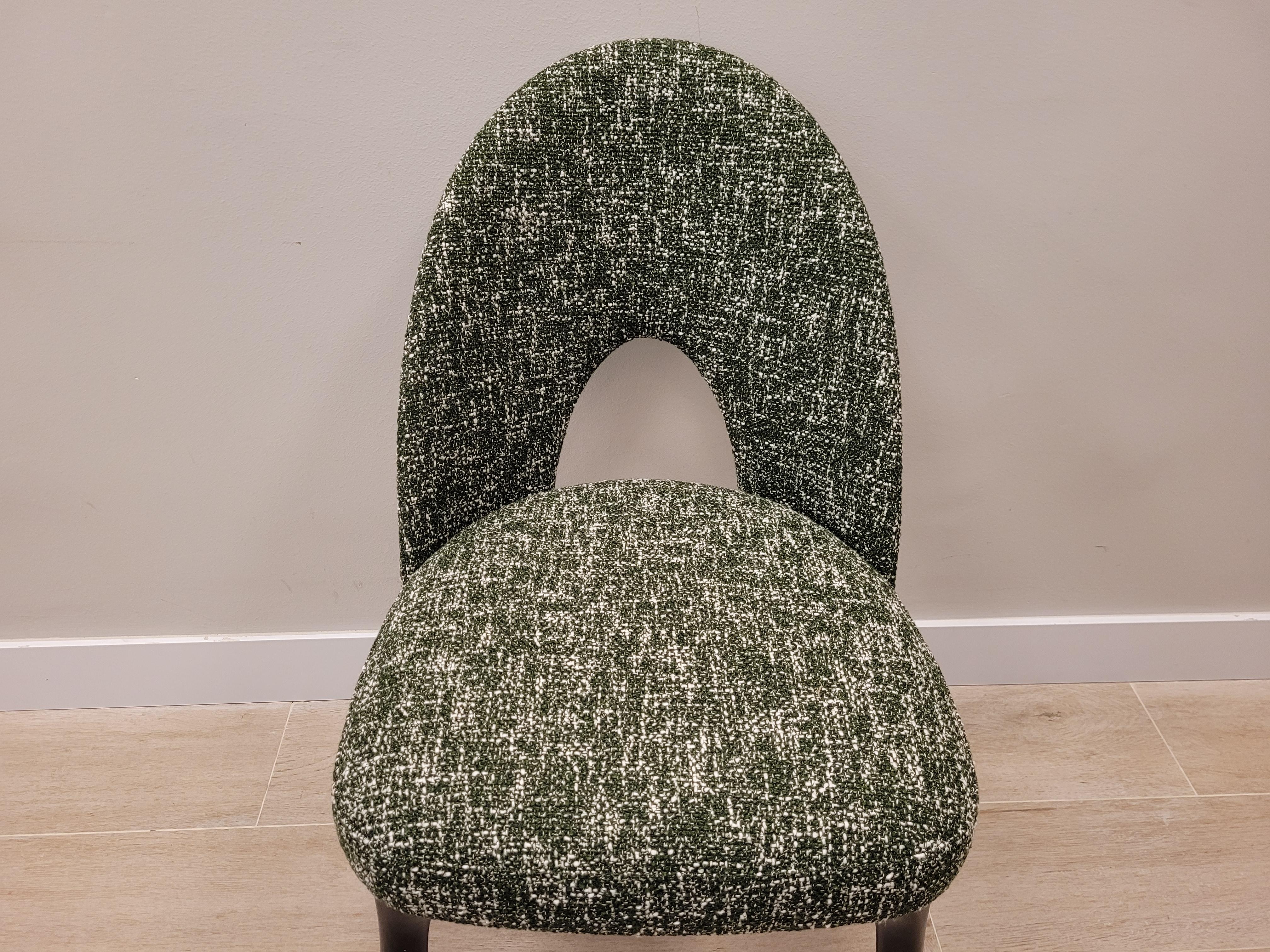 Roche Bobois Set of 4 Green Chairs, France 2
