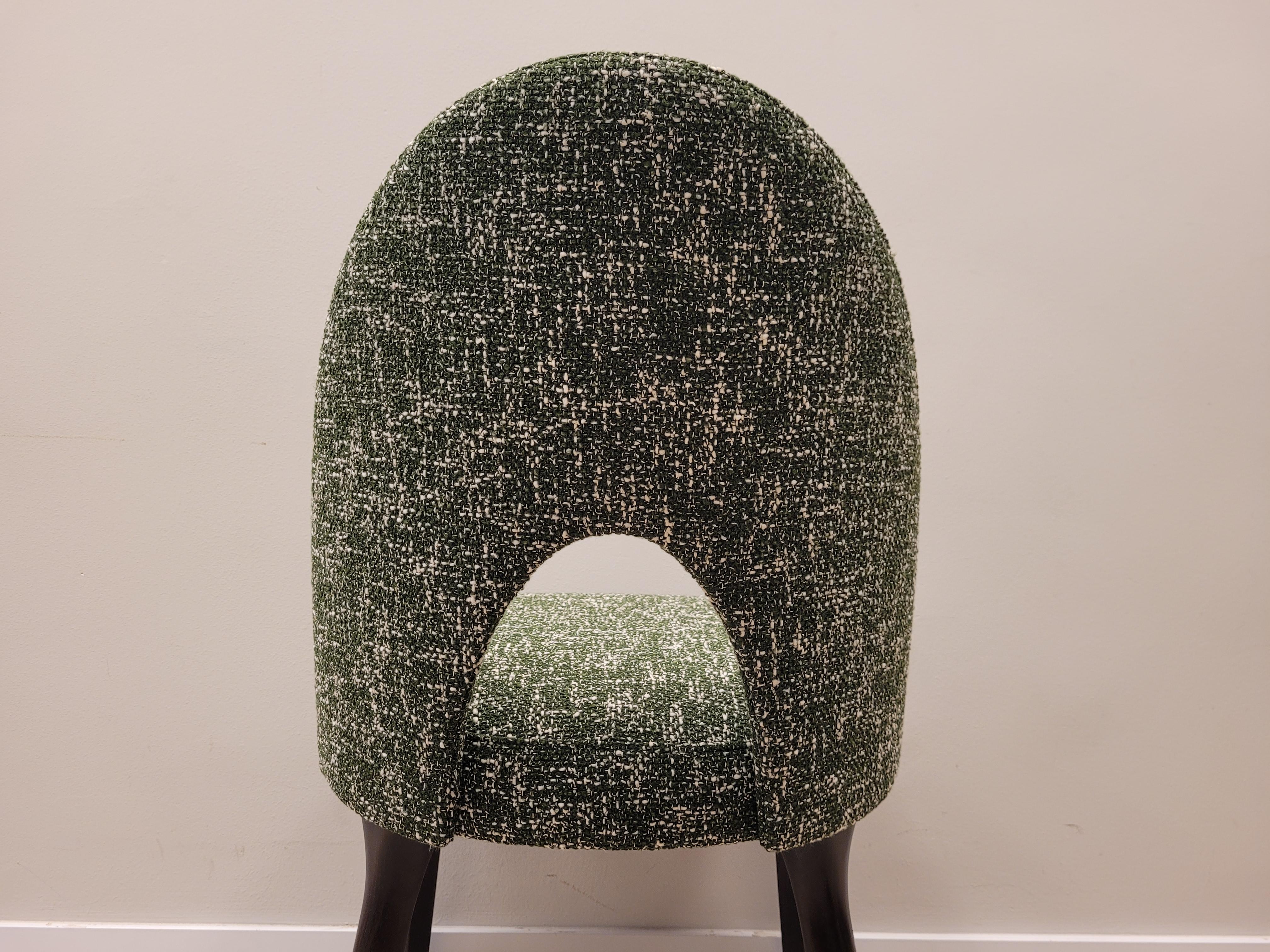 Roche Bobois Set of 4 Green Chairs, France 7