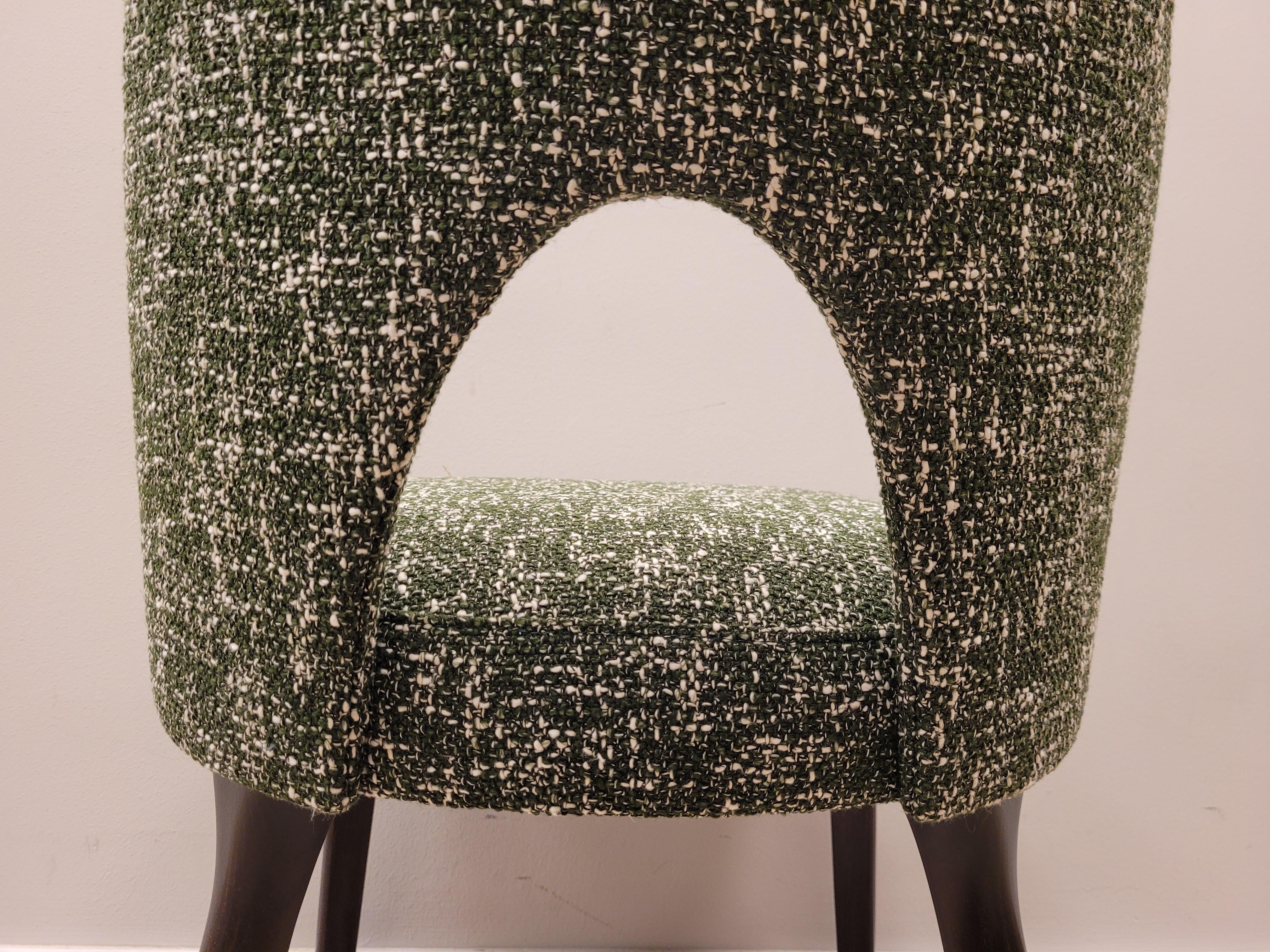 Roche Bobois Set of 4 Green Chairs, France 9