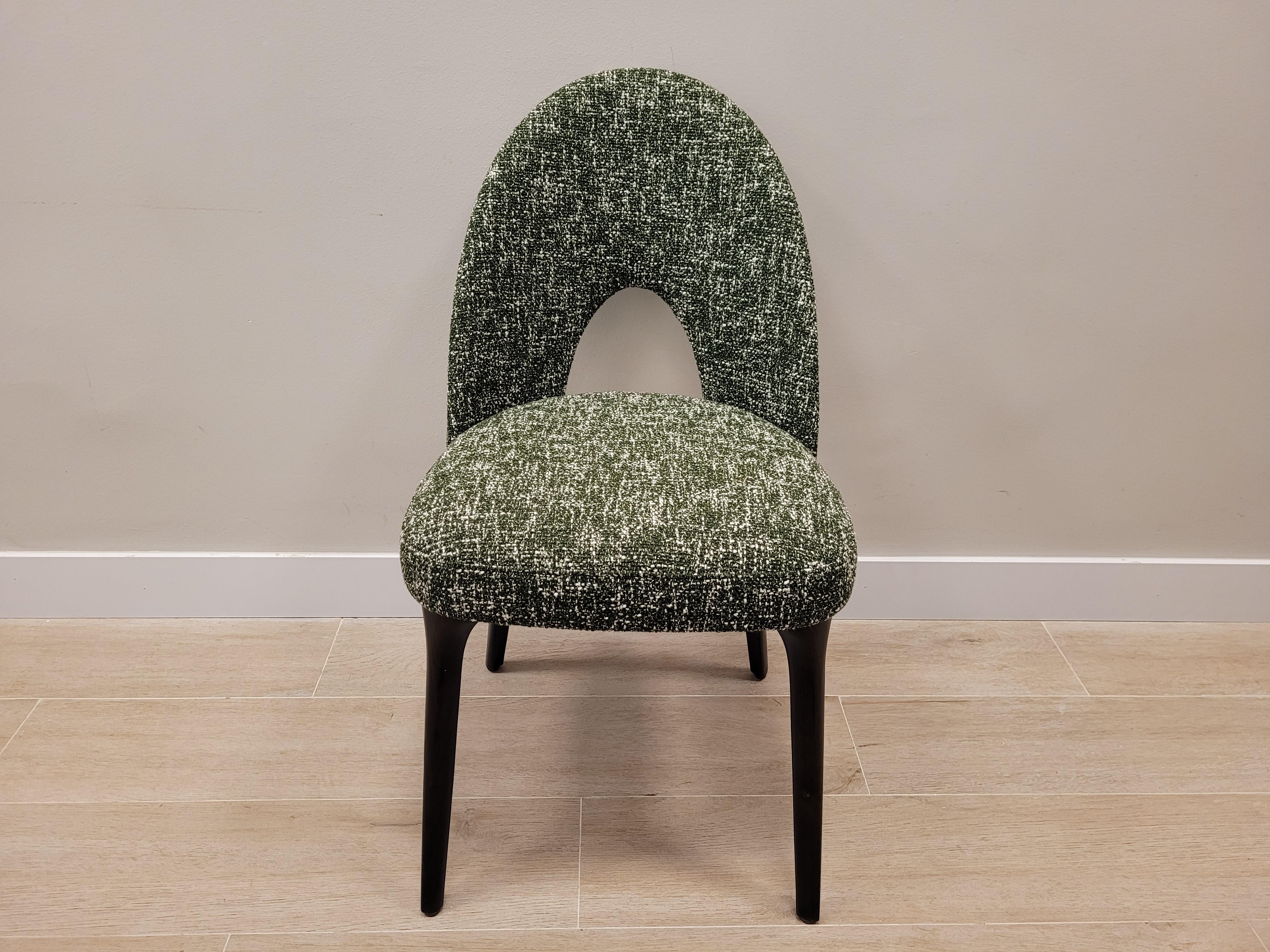 Roche Bobois Set of 4 Green Chairs, France In Excellent Condition In Valladolid, ES