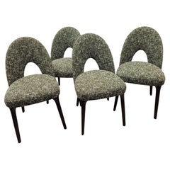 Roche Bobois Set of 4 Green Chairs, France