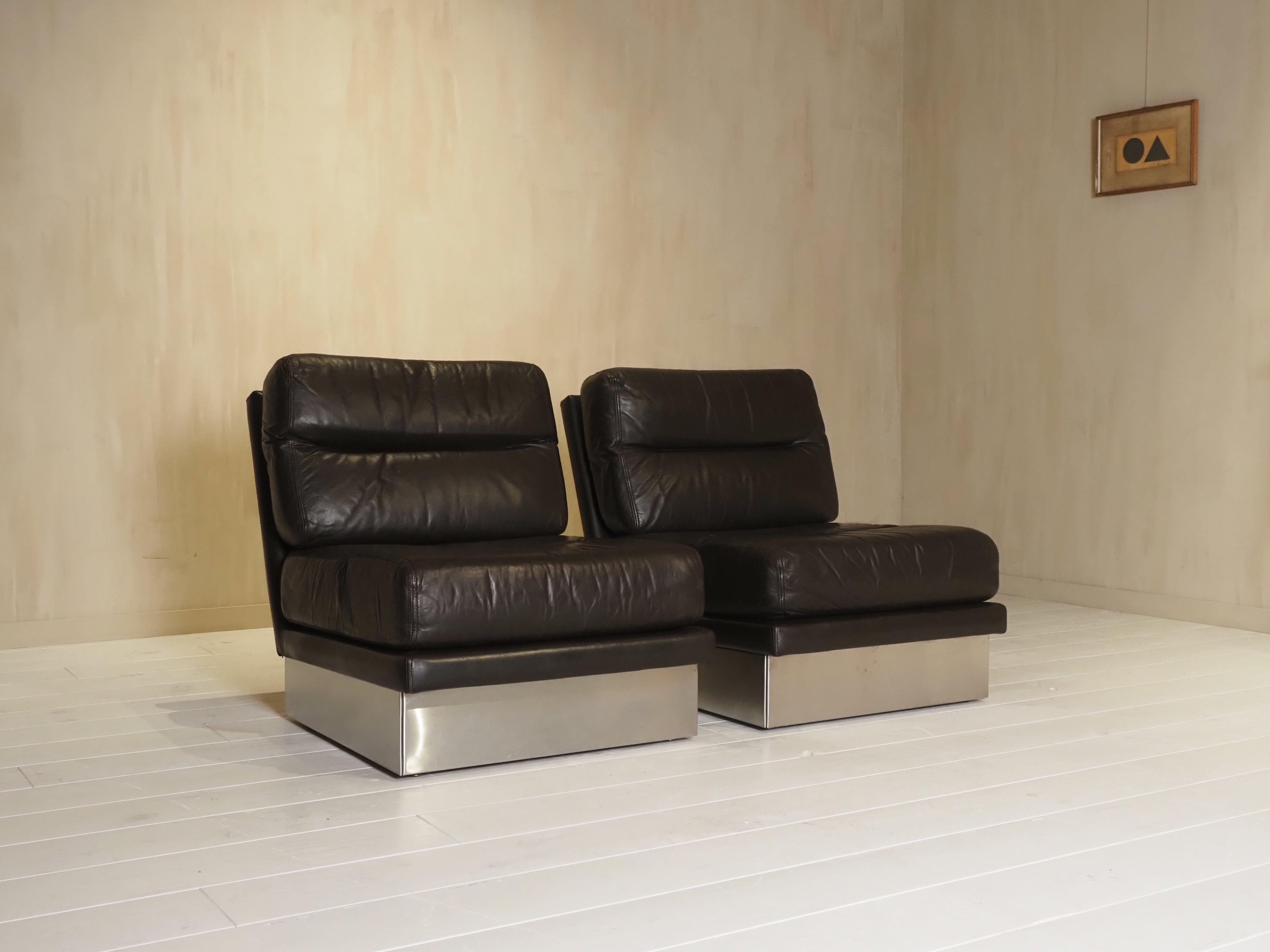Set di sedie da salotto Roche Bobois francese anni '70 in vendita 3