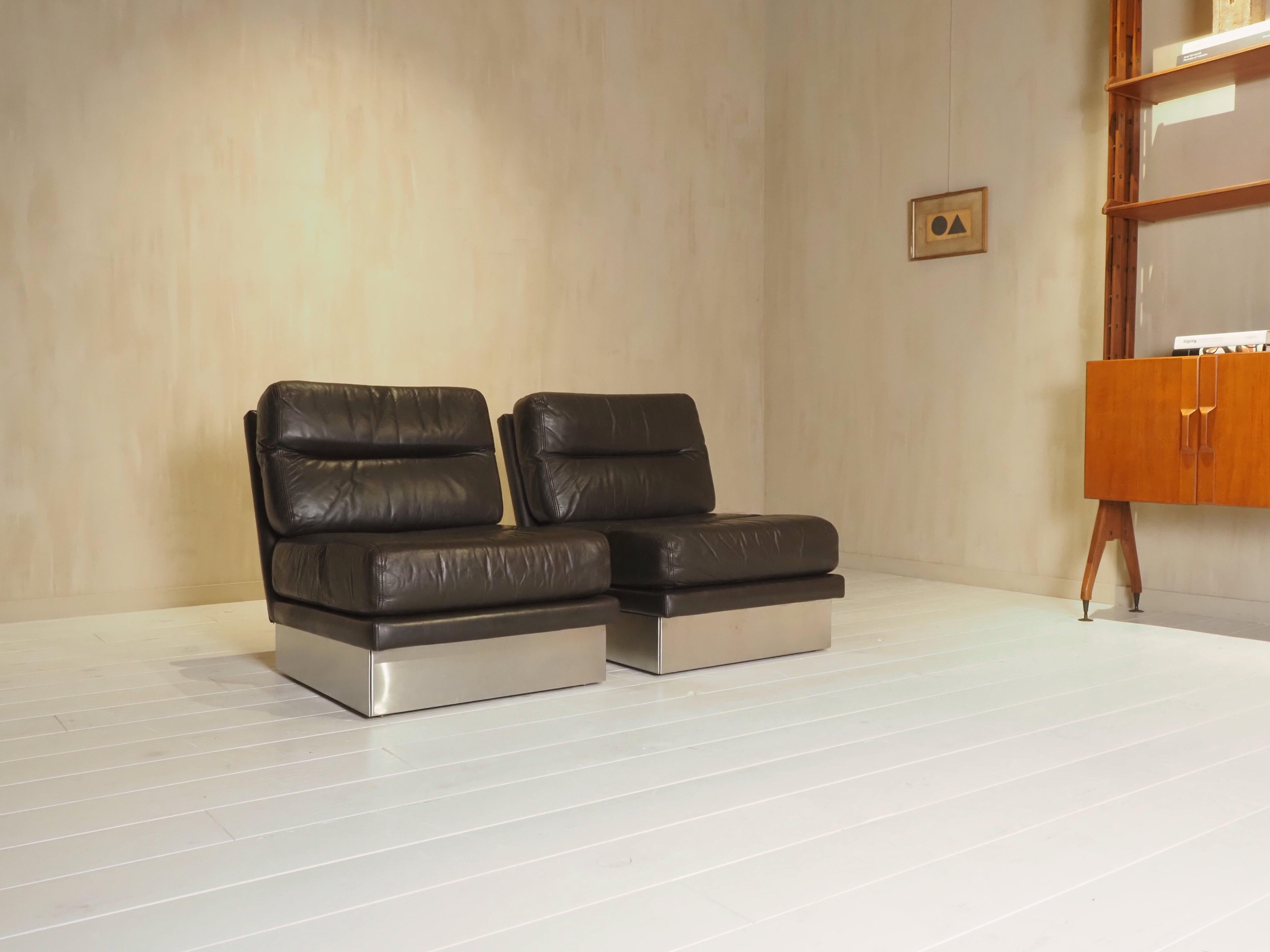 Set di sedie da salotto Roche Bobois francese anni '70 in vendita 4