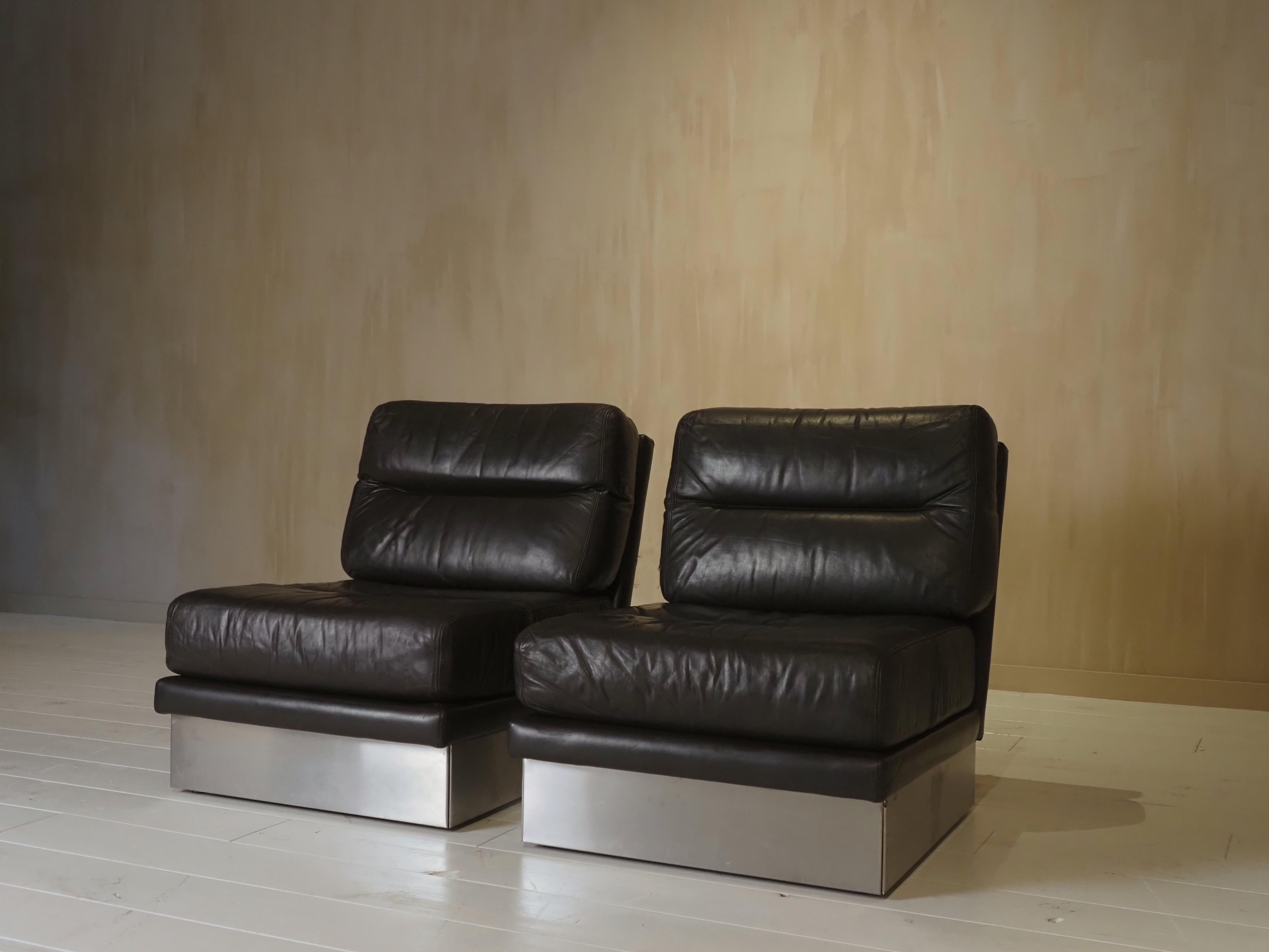 Set di sedie da salotto Roche Bobois francese anni '70 in vendita 2