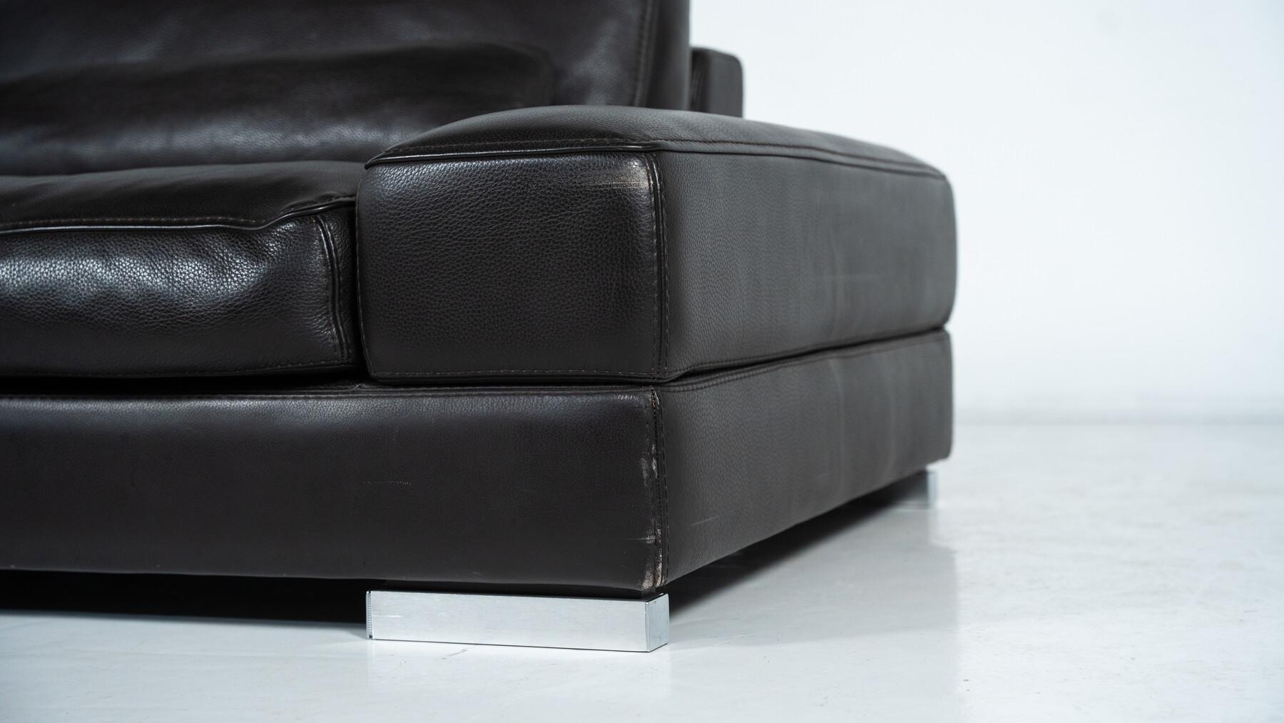 Canapé Roche Bobois, cuir noir en vente 6