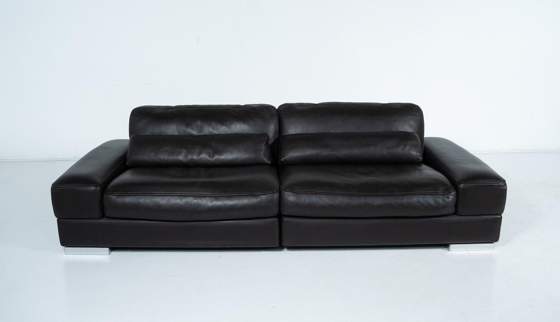 Canapé Roche Bobois, cuir noir en vente 7