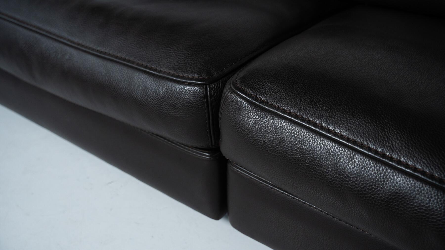 Cuir Canapé Roche Bobois, cuir noir en vente