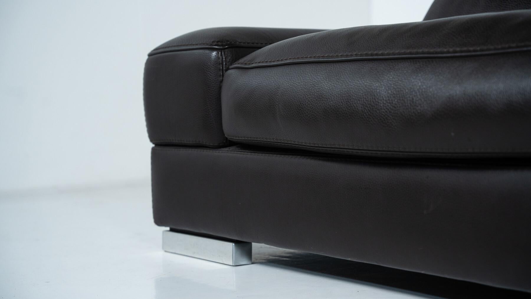 Canapé Roche Bobois, cuir noir en vente 1