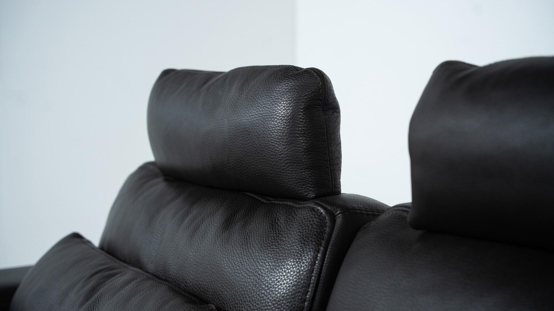 Canapé Roche Bobois, cuir noir en vente 3