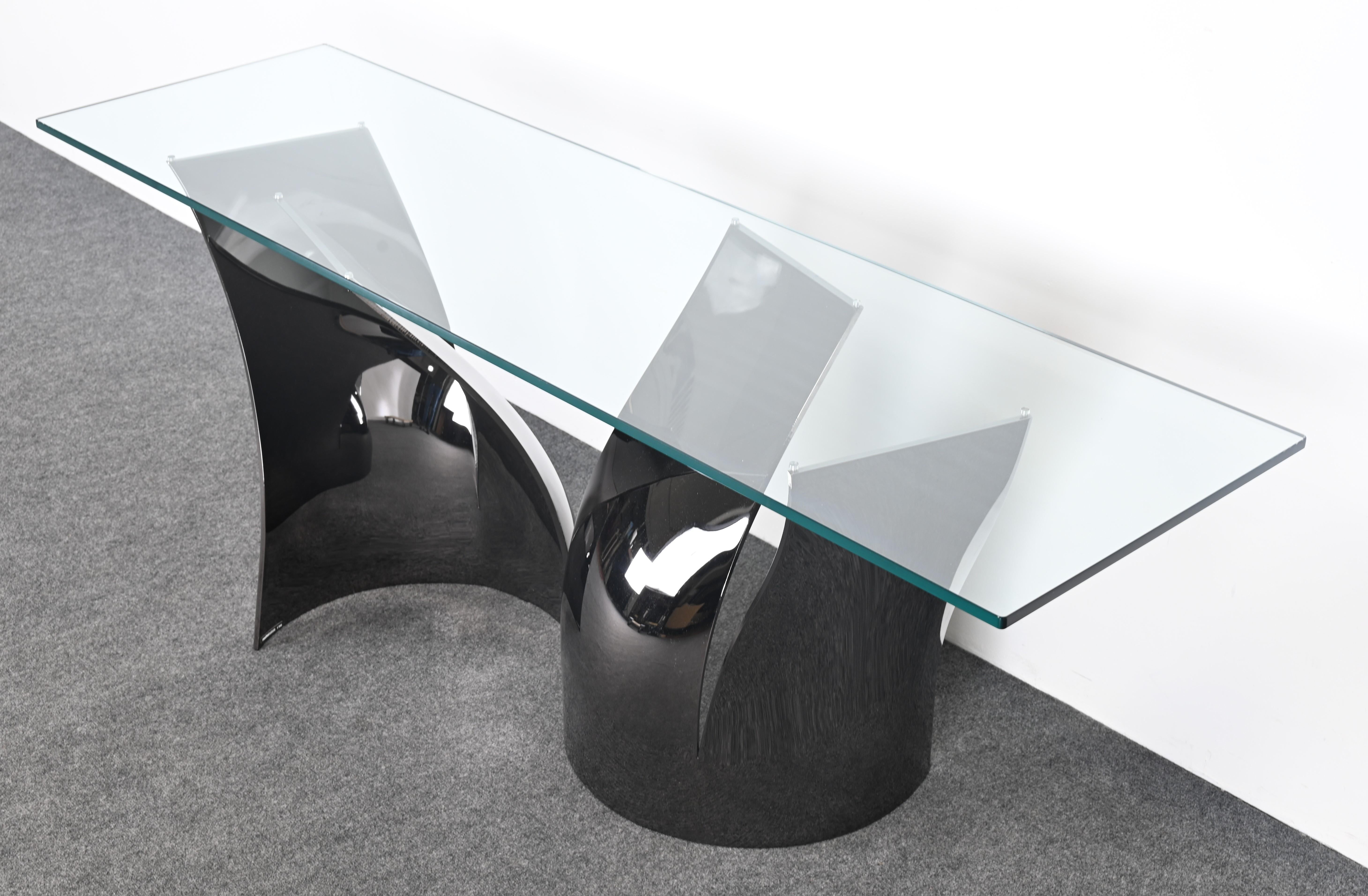 Roche Bobois Black Nickel Finished Steel  