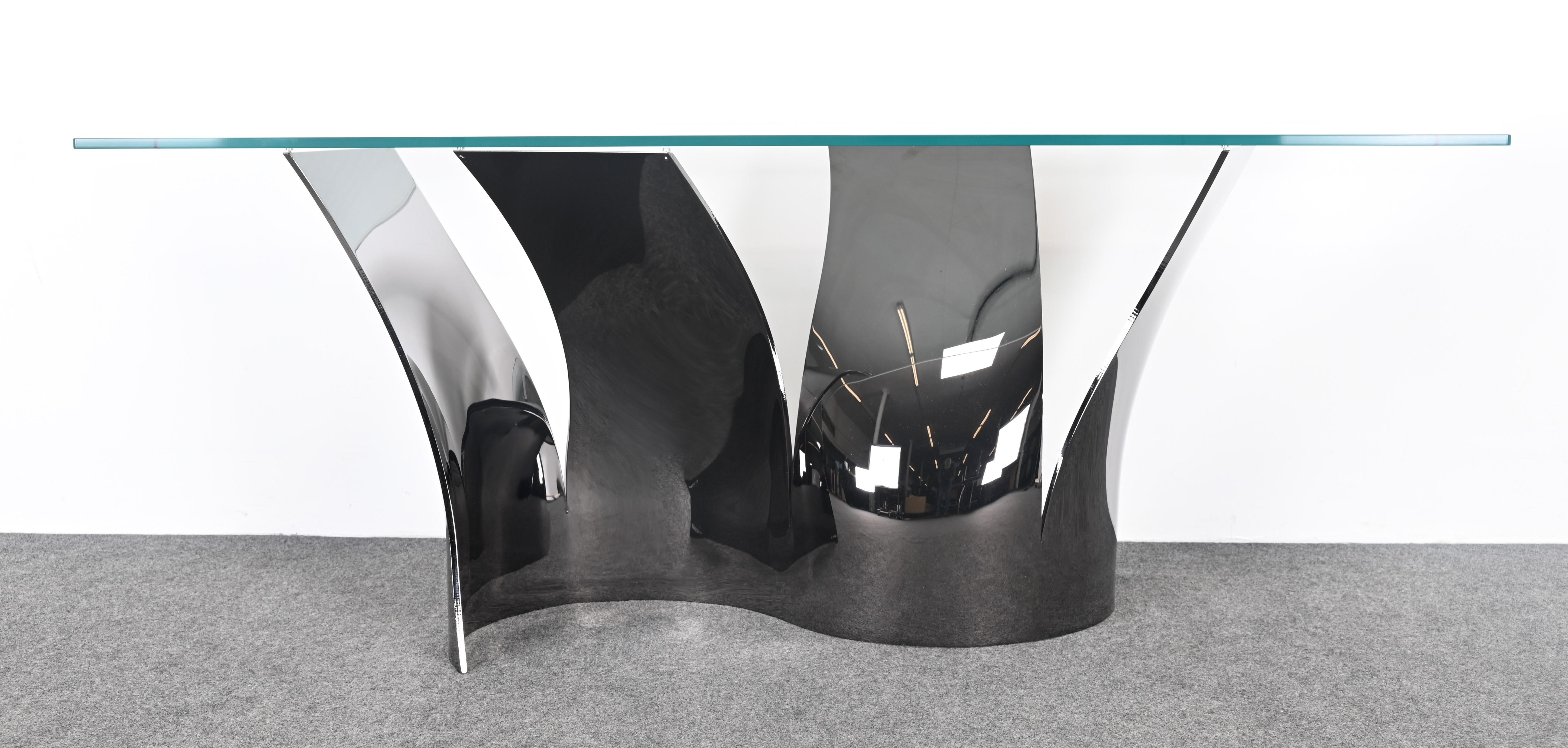 Roche Bobois Black Nickel Finished Steel  