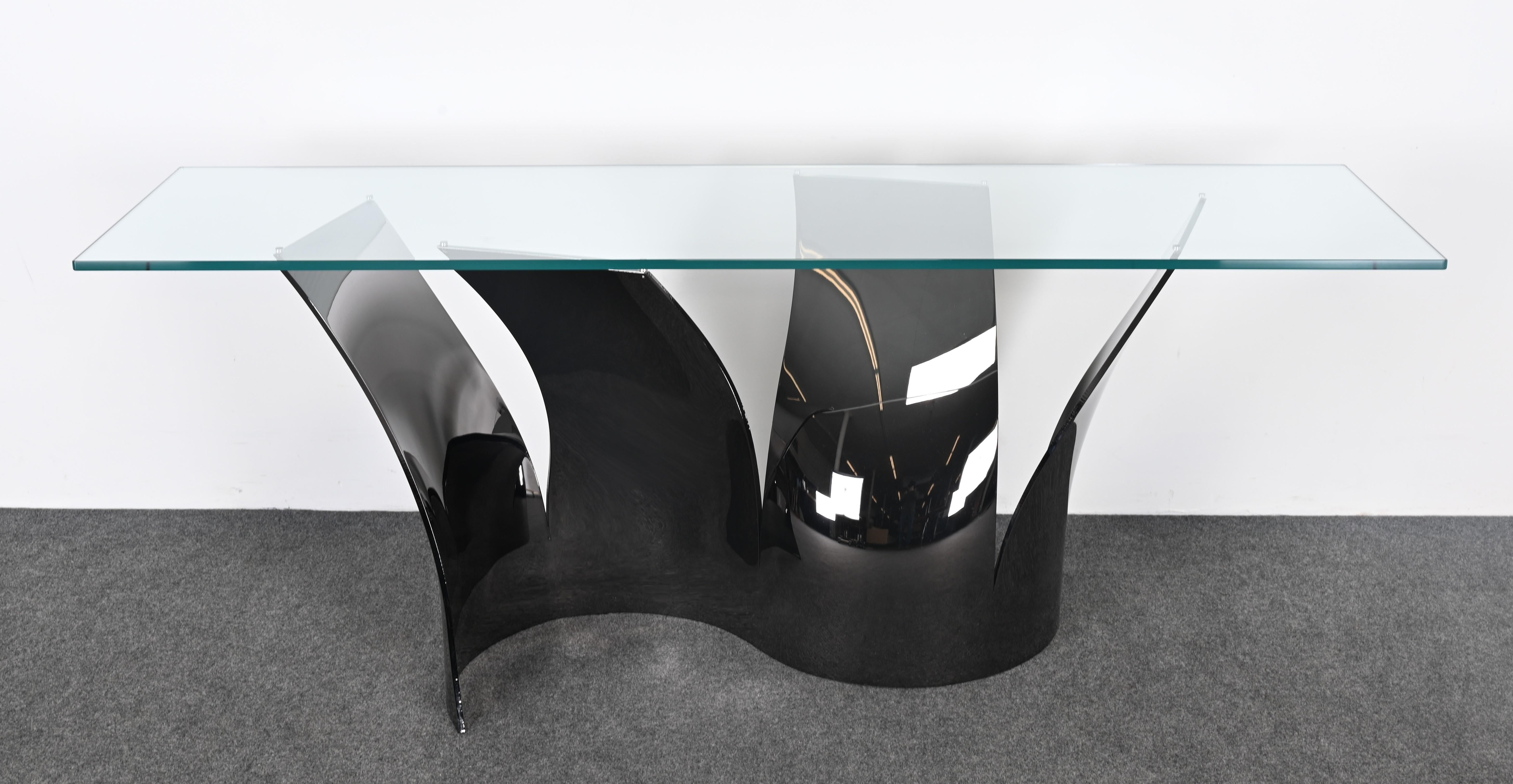 Roche Bobois Black Nickel Finished Steel  