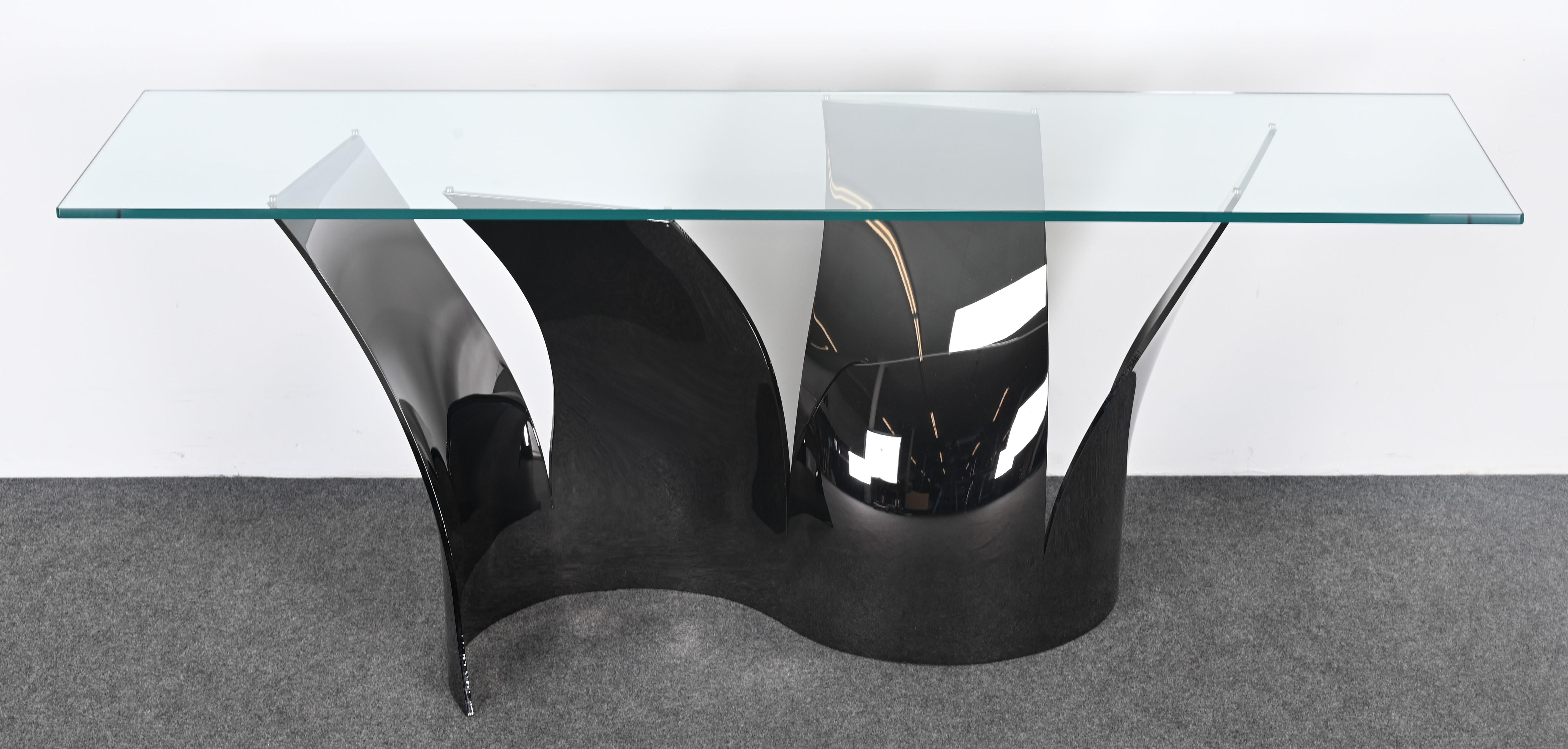 Modern Roche Bobois Black Nickel Finished Steel  