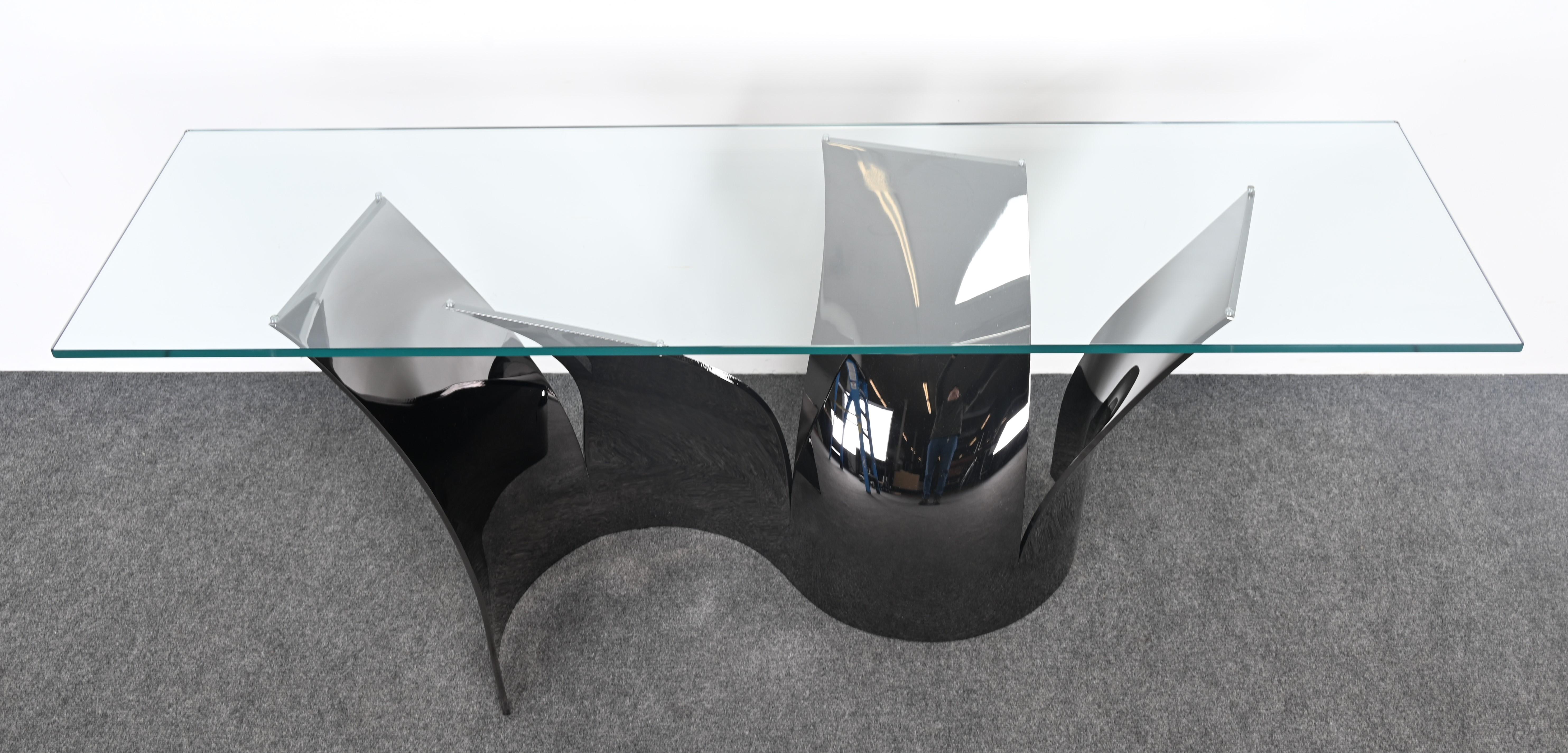 Contemporary Roche Bobois Black Nickel Finished Steel  
