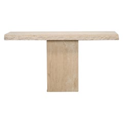 Roche Bobois Style Travertine Marble Console, 1990s
