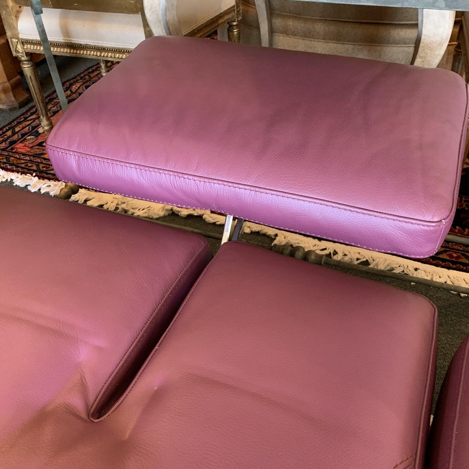 Roche Bobois Three-Piece Leather Pulsation Sectional In Good Condition For Sale In San Francisco, CA