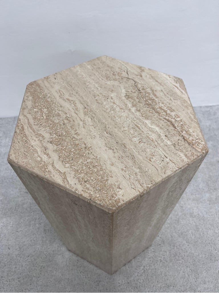 Roche Bobois Travertine Pedestal or Dining Table Base, 1980s For Sale 2