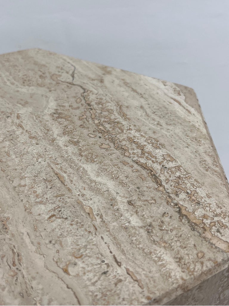 Roche Bobois Travertine Pedestal or Dining Table Base, 1980s For Sale 3