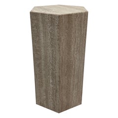 Roche Bobois Travertine Pedestal or Dining Table Base, 1980s