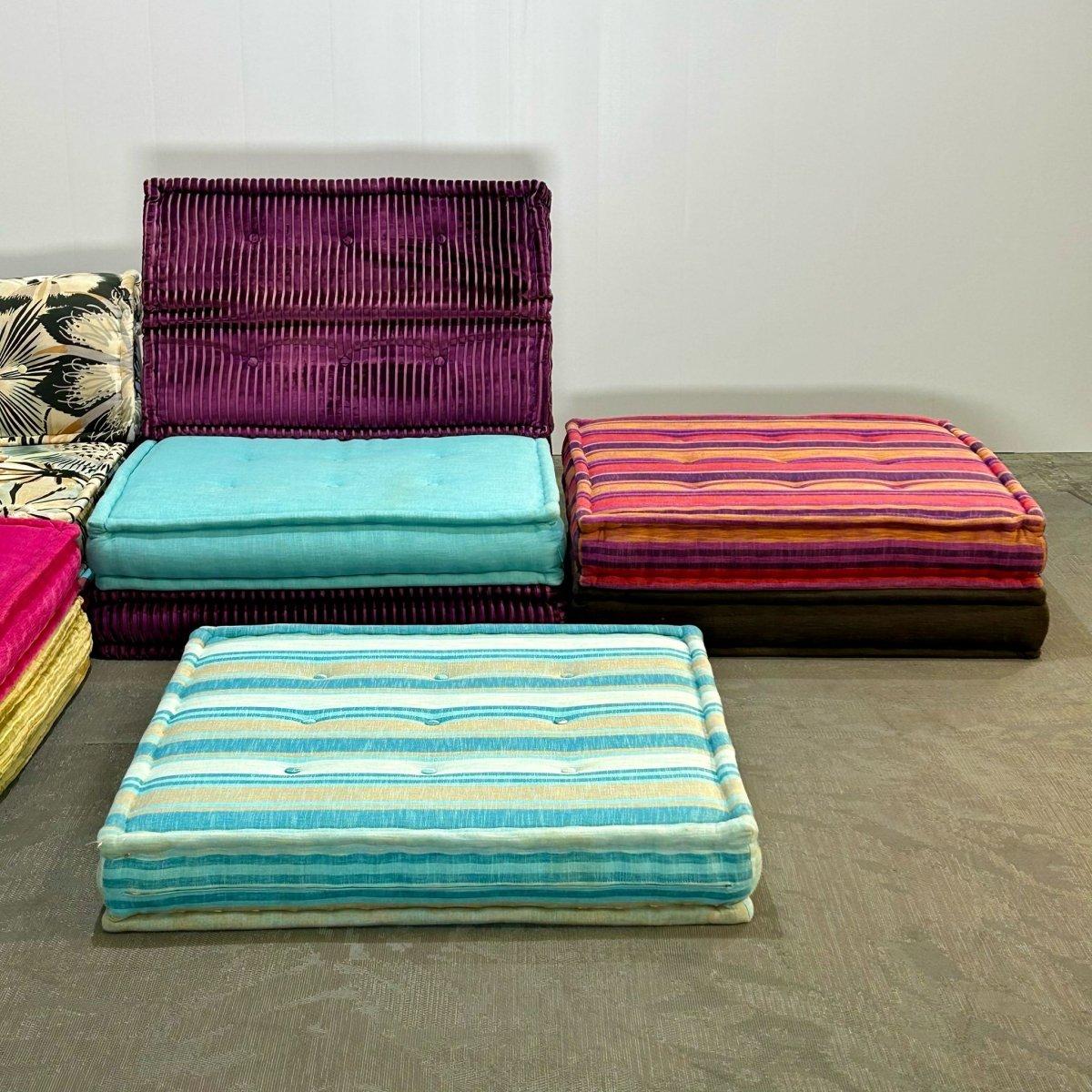 Fabric Roche Bobois Twelve Piece Mah Jong Sectional Sofa Set For Sale