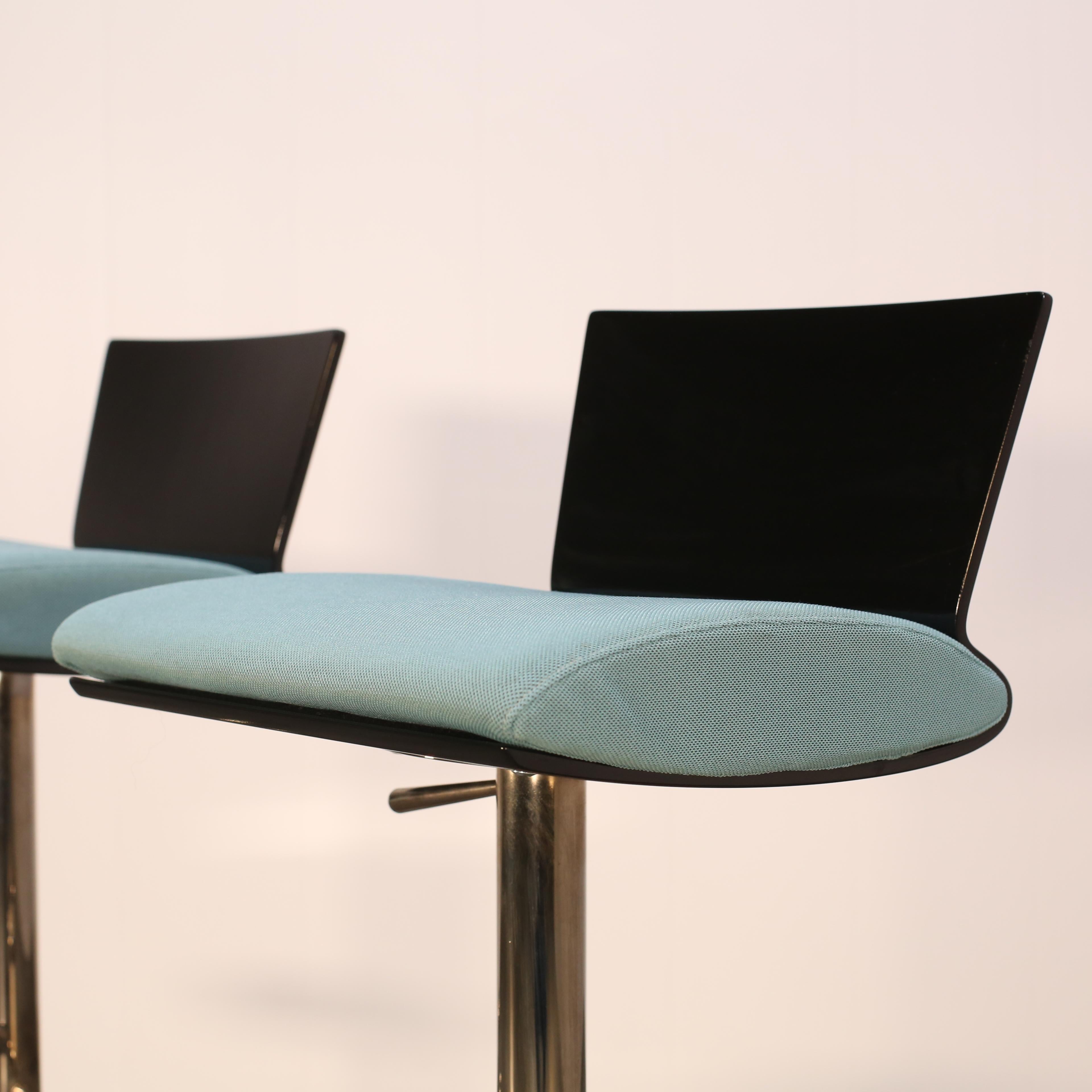 Steel Roche Bobois Ublo Stool by Sacha Lakic, Set of Two For Sale