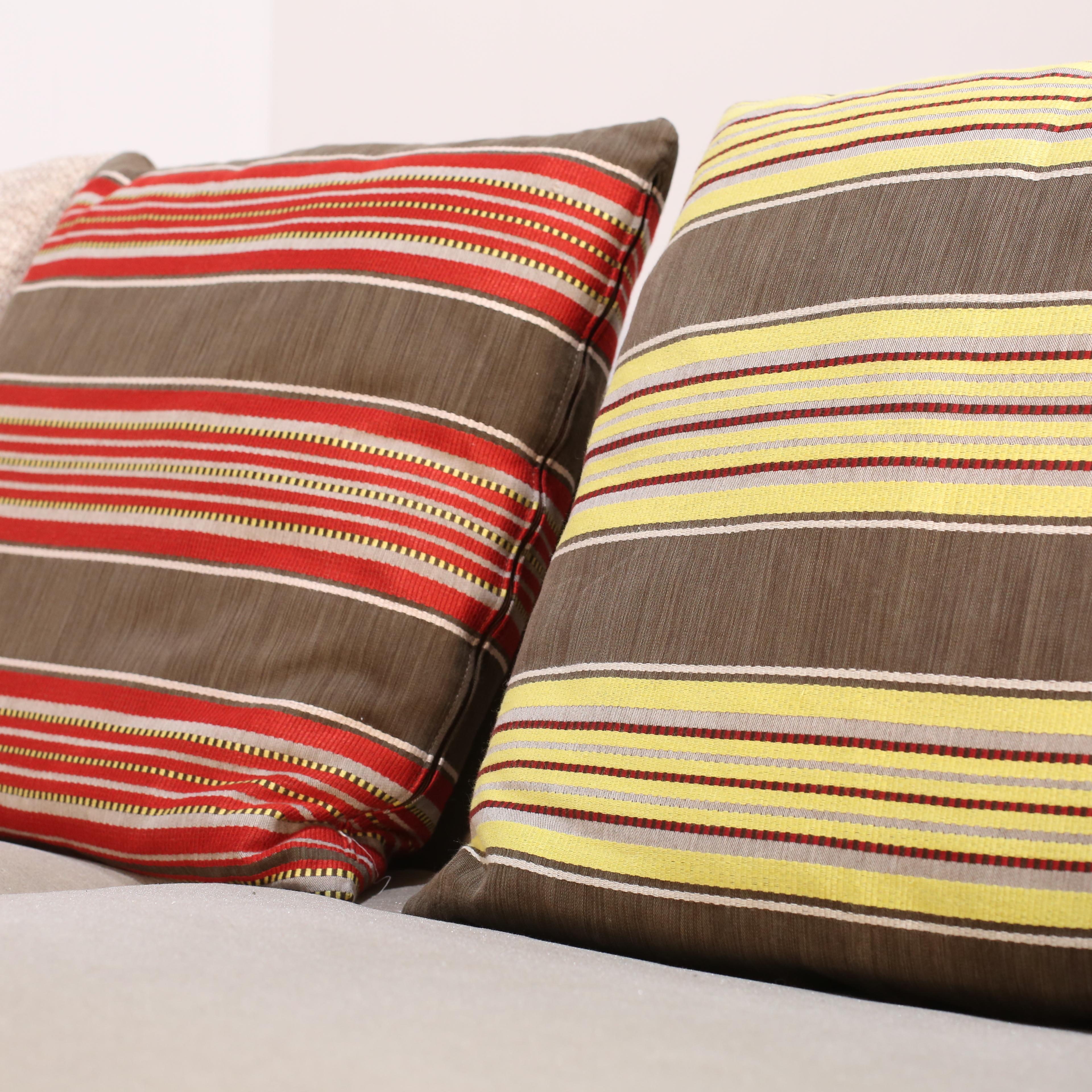 French Roche Bobois Velvet Corner Sofa