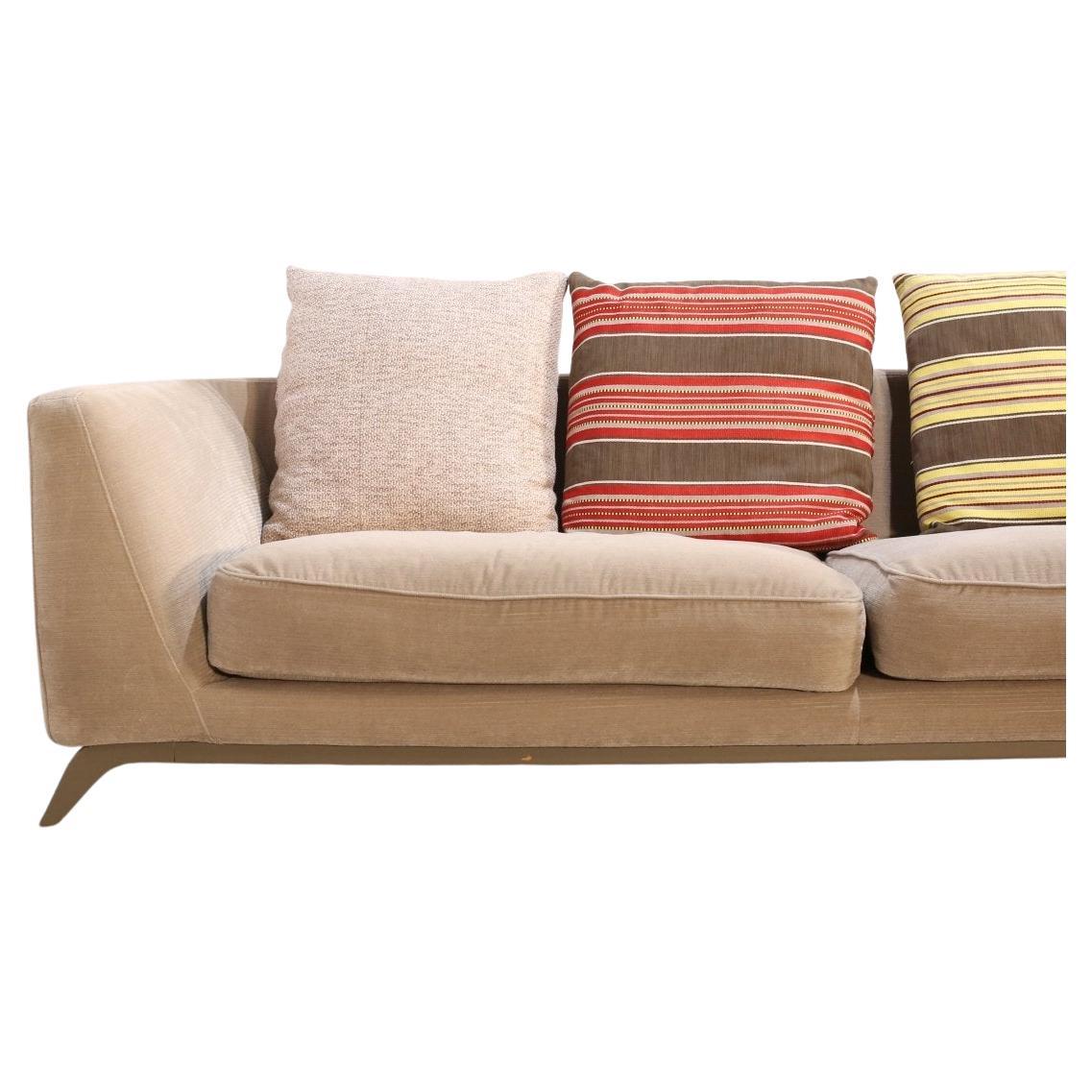 Canapé d'angle en velours Roche Bobois en vente
