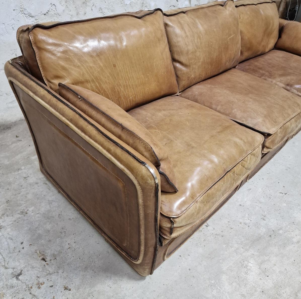 full grain leather sectional