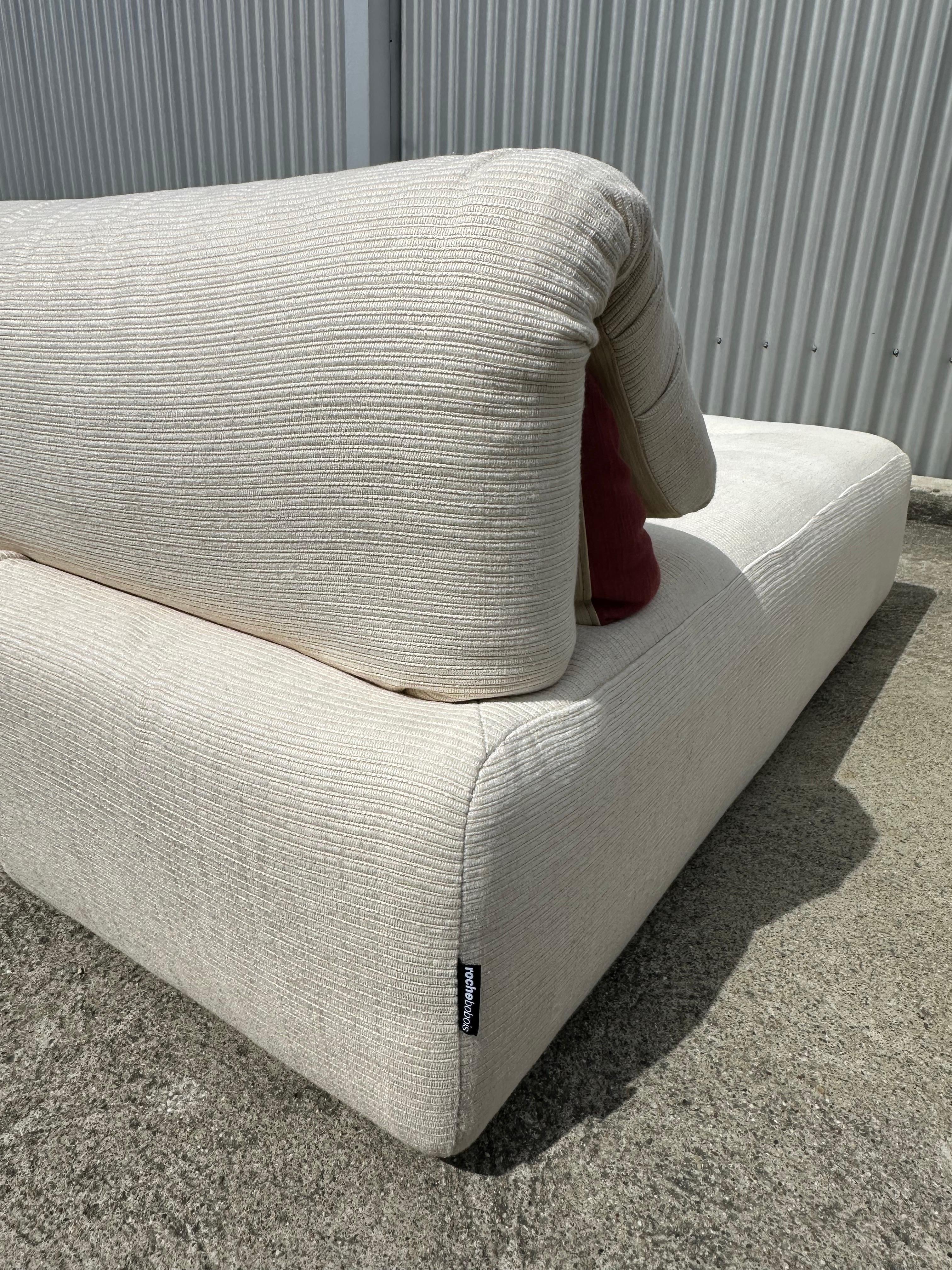 Roche Bobois Voyage Immobile Sofá de cuatro plazas Tela en venta