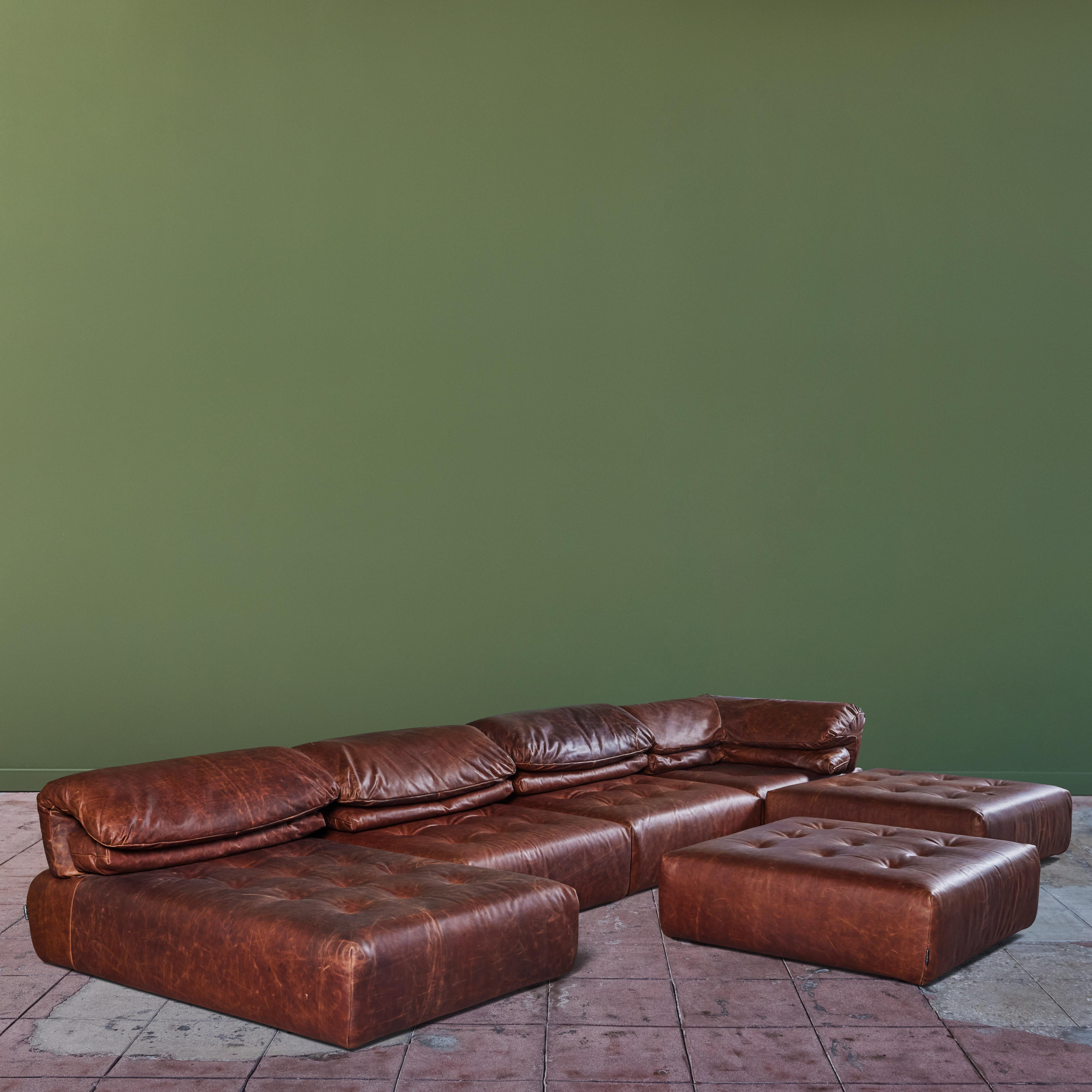 modular leather couch