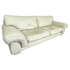 Roche Bobois White Leather Sofa
