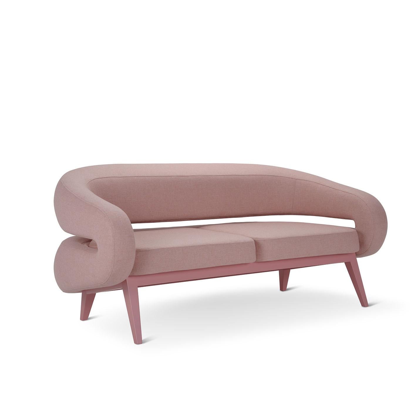 Roche Pink 2-Seater Sofa By Daria Zinovatnaya by Adrenalina Italiano en venta