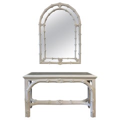 Roche Style Gampel Stoll Console Table and Mirror