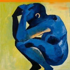 "Pressure" (2023) di Rochelle Johnson, ritratto originale ad olio su tela
