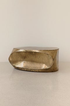 Rocher Medium Decorative Table In Brass Resin Over Inox by Atelier Ellery