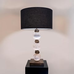 ROCHER Table light, Cast Bronze with Selenit, Cinabre Gallery
