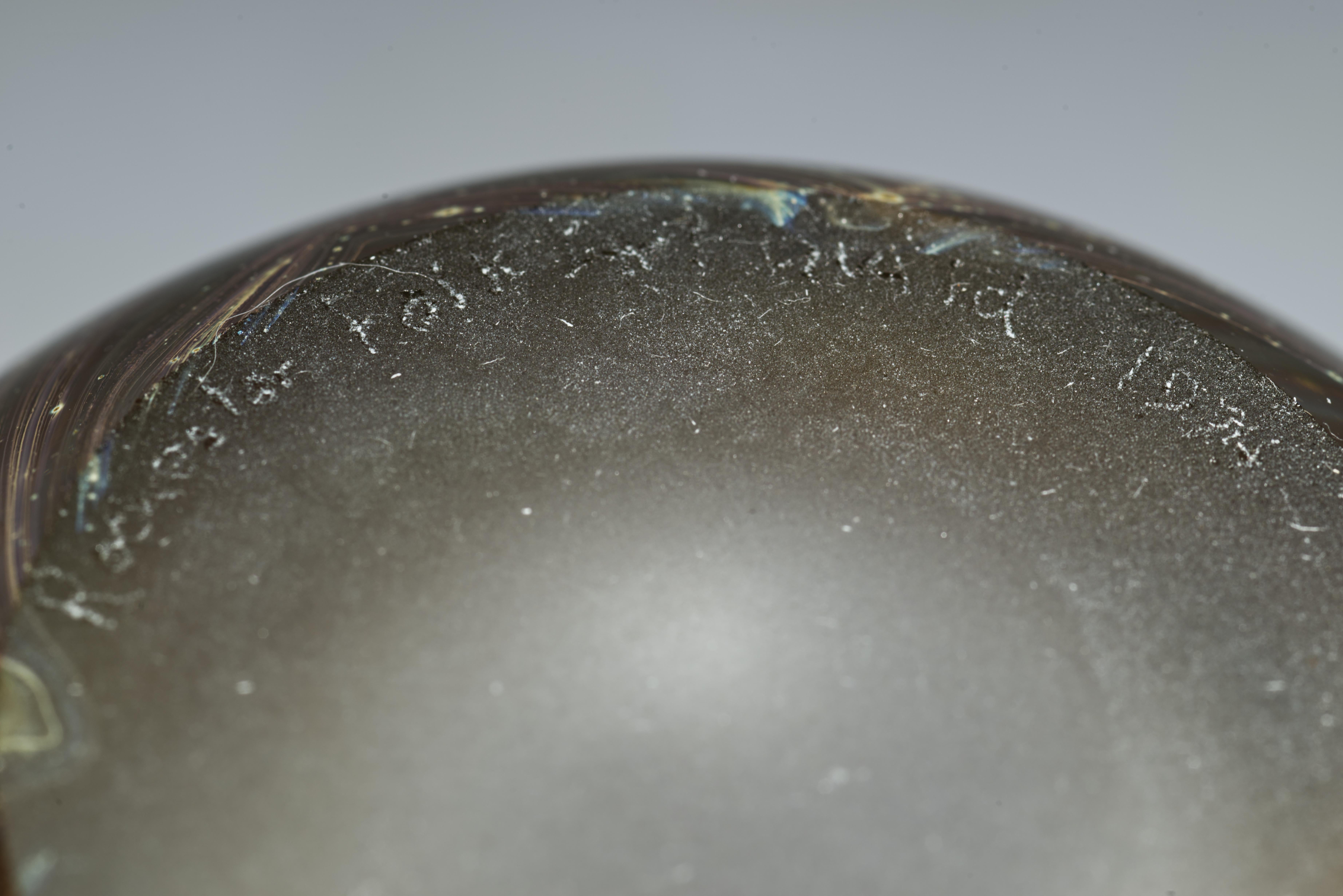 Vaso di vetro con piume di Rochester Folk Art Guild, 1974 In condizioni buone in vendita a Clifton Springs, NY