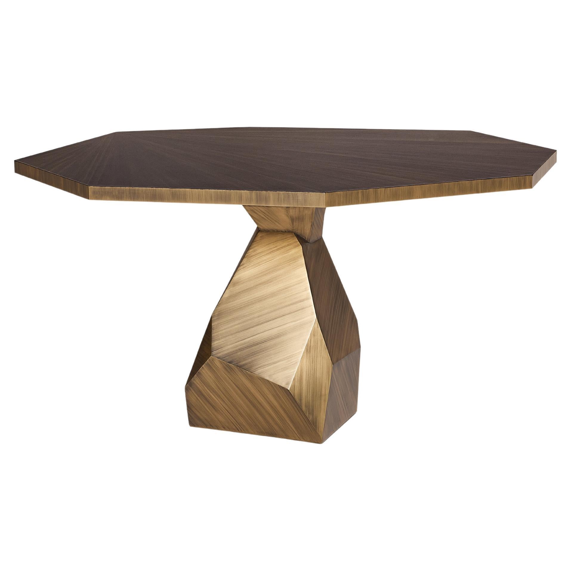 Rock 140 Brass Dining Table by Ginger & Jagger
