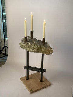 Contemporary Art Harm de Veer Rock Metal Sculpture Rock and Others Candleholder