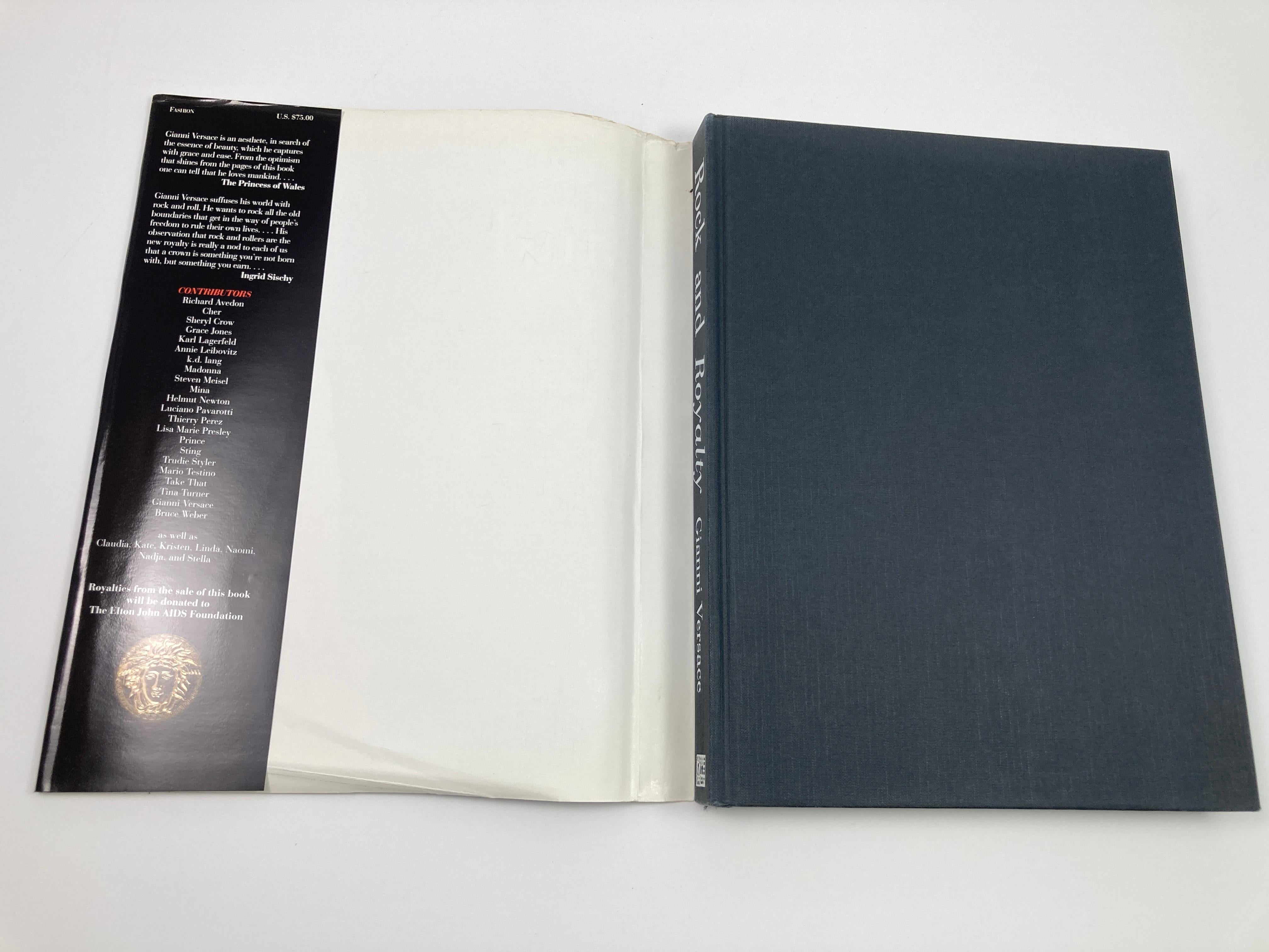 Rock and Royalty Gianni Versace Hardcover Table Book 1st Ed. Large Format For Sale 2