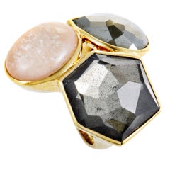 Rock Candy 18 Karat Yellow Multicolored Stones Cocktail Ring