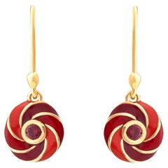 Rock Candy Cherry Bomb Drop Earrings 9 Carat Gold