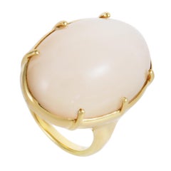 Rock Candy Gelato 18 Karat Yellow Peach Moonstone Ring