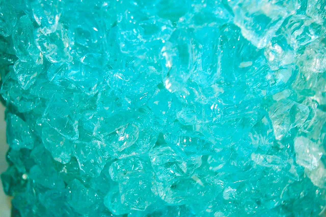 Américain Lampes de table en verre Rock Candy, Aqua Ice en vente