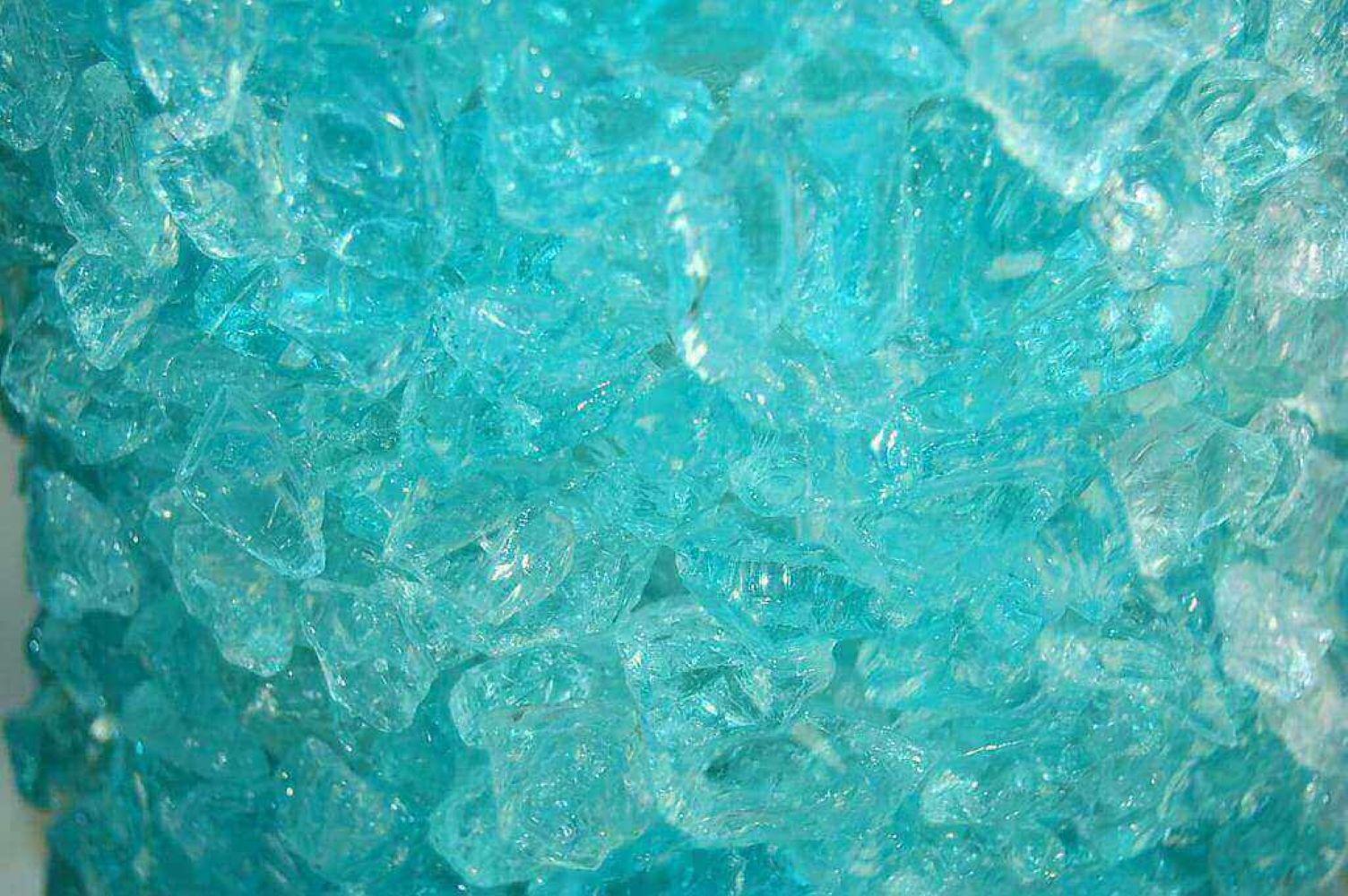 Lampes de table en verre Rock Candy, Aqua Ice en vente 2