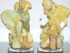 Rock Candy Glass Table Lamps in Tropical Fruit Colors